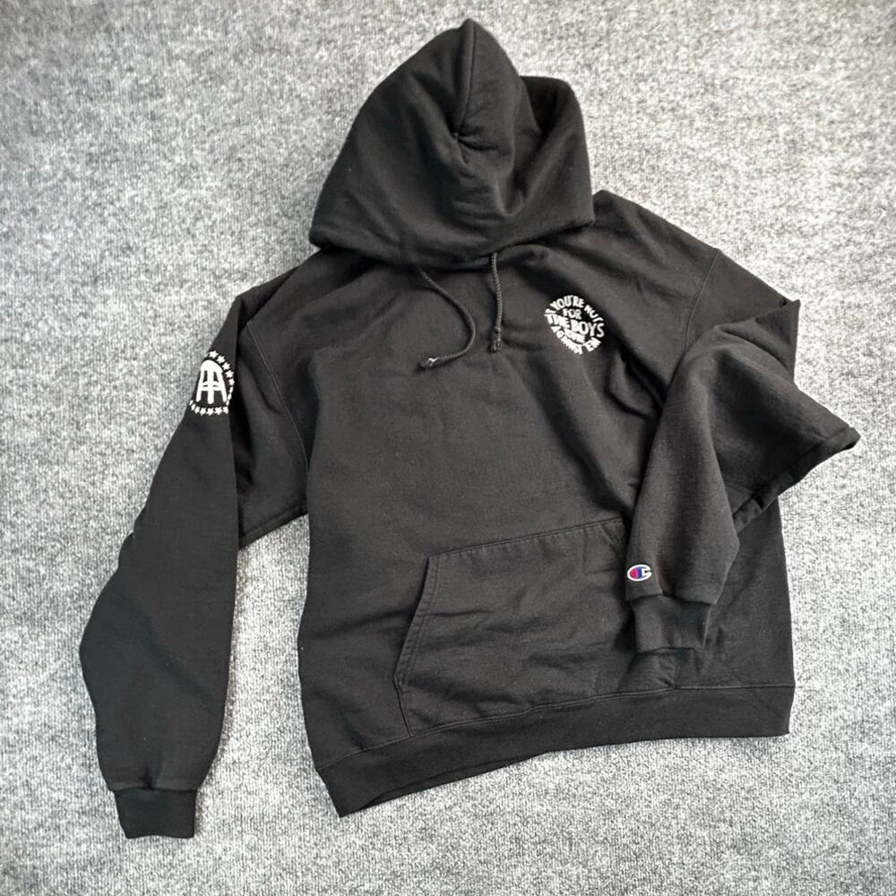 Champion Barstool Sports Men's XL Black For The Boys Pullover Hoodie Sweatshirt